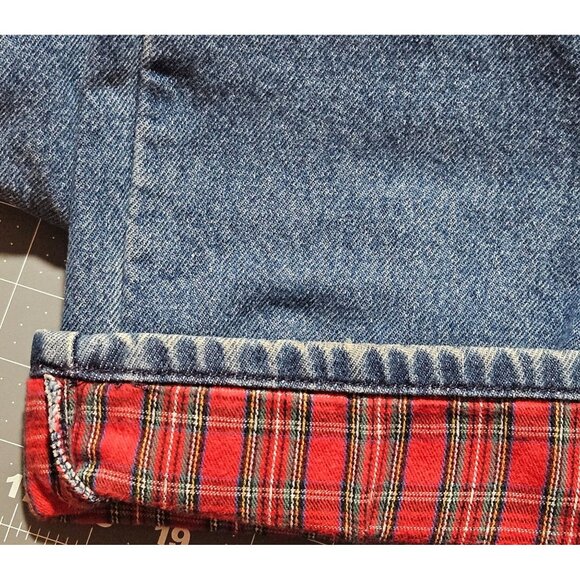 L.L. Bean Women's high rise Lined Jeans Blue 8 MT Cabincore Gorpcore Trail Fit - Picture 15 of 16